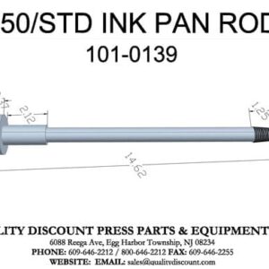 WEB 750 INK PAN ROD (SHORT) WEBTRON 750 INK FOUNTAIN SCREW (SORT) TOTAL LENGTH IS 14 5/8″