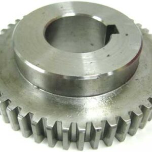 MARK ANDY 47T GEAR 1″ BORE, STD HAS KEY WAY WITH SET SCREW, 1″ BORE, STANDARD GEAR-1/2″ WIDE, NOT HELICAL, APPROX 3″OVERALL DIAMETER, TOTAL THICKNESS 7/8″, 2″ HUB X 3/8″ THK, KEY WAY 1/4″ WIDE X 1/8″, SET SCREW 1/4-20