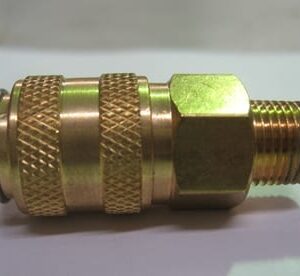 EUROPEAN FEMALE COUPLING GOLD (BRASS) 1/8 NPT EUROPEAN FEMALE COUPLING QUICK DISCONNECT FOR THE AIR SLITTER BLADE ASSEMBLY 93-4011