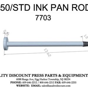 WEB 650 INK PAN ROD (SHORT) WEBTRON 650 FOUNTAIN SCREW (STANDARD / SHORT) TOTAL LENGTH 13 5/8″