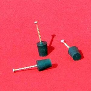 BLACK RUBBER STOPPPER 3/4″ – HAS A 2 1/2″ SCREW FOR EASY REMOVAL FROM THE DRAIN 10 PER BAG