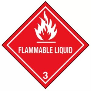 Flammable Liquid 4X4 Label