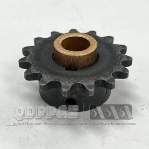 SPROCKET, IDLER ROLL 3/8P X 15T X 3/4″ BORE WITH BUSHING